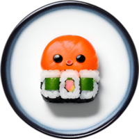 ai gerado Sushi Comida ícone, uma fofa colorida Sushi Comida ícone. png