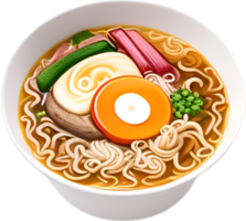 ai generato ramen cibo icona, un' carino colorato ramen cibo icona. png