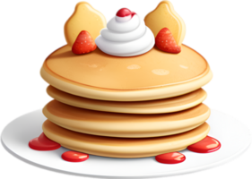 ai généré crêpe icône, une mignonne coloré crêpe icône. png