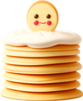 ai généré crêpe icône, une mignonne coloré crêpe icône. png