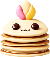 ai gegenereerd pannenkoek icoon, een schattig kleurrijk pannenkoek icoon. png