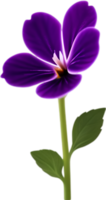 ai generiert violett Clip Art. ein süß violett Blume Symbol. png