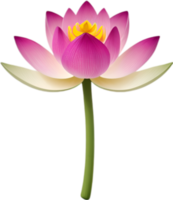 ai gegenereerd lotus clip art. een schattig lotus bloem icoon. png