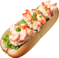 AI generated Lobster Rolls icon, a cute colorful Lobster Rolls icon. png