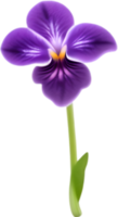 ai generiert violett Clip Art. ein süß violett Blume Symbol. png