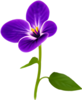 AI generated Violet clipart. A cute Violet flower icon. png