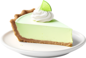 AI generated Key Lime Pie icon, cute colorful Key Lime Pie icon. png