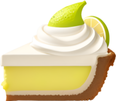 AI generated Key Lime Pie icon, cute colorful Key Lime Pie icon. png