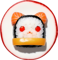 ai généré Sushi nourriture icône, une mignonne coloré Sushi nourriture icône. png