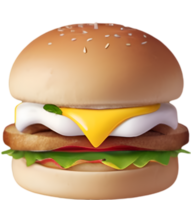 ai generato Hamburger icona, carino colorato Hamberger icona. png