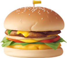 ai generado hamburguesa icono, linda vistoso hamberger icono. png