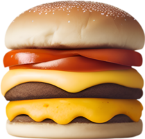 ai genererad hamburgare ikon, söt färgrik Hamberger ikon. png