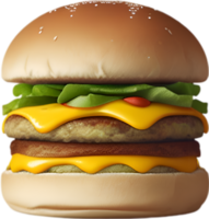 ai gegenereerd Hamburger icoon, schattig kleurrijk hamberger icoon. png