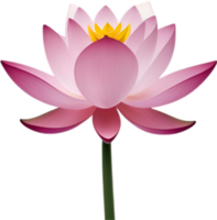 AI generated Lotus clipart. A cute Lotus flower icon. png