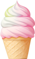 AI generated Ice-cream icon, a cute colorful Ice-cream icon. png