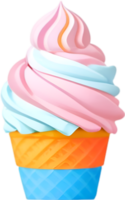 ai generato gelato icona, un' carino colorato gelato icona. png