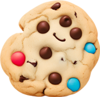 ai generado chocolate chip galletas icono, un linda vistoso chocolate chip galletas icono. png