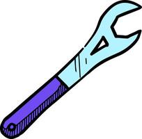 Bicycle spanner icon  style color vector illustration