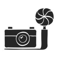 Hand drawn Old camera vector illustration