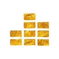 Hand drawn Audio file icon in gold foil texture vector illustration