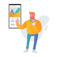 App dashboard presentation vector