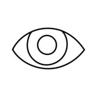 Eye icon. Hand drawn vector illustration. Editable line stroke.