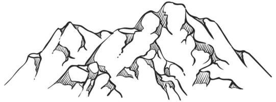 vector illustration hand drawn mountains