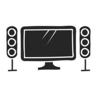 Hand drawn Home theater vector illustration