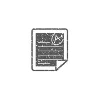 Exam result icon in grunge texture vector illustration