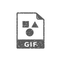 Picture file format icon in grunge texture vector illustration