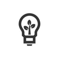 Light bulb icon in thick outline style. Black and white monochrome vector illustration.