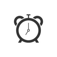 Clock icon in thick outline style. Black and white monochrome vector illustration.