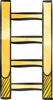 Ladder icon in color drawing. vector