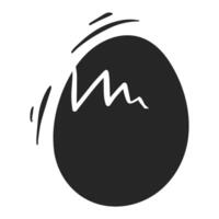 Hand drawn icon cracking egg. Vector illustration.