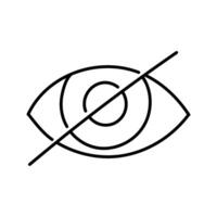 Eyeball icon. Hand drawn vector illustration. Editable line stroke.