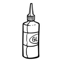 Wood glue icon. Woodworking tool. Hand drawn vector illustration.