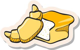 Hand drawn Bakery icon in sticker style vector illustration