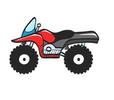 All terrain vehicle icon in hand drawn color vector illustration