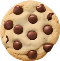 ai gegenereerd chocola spaander koekjes icoon, een schattig kleurrijk chocola spaander koekjes icoon. png