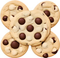 ai généré Chocolat puce biscuits icône, une mignonne coloré Chocolat puce biscuits icône. png