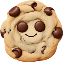 AI generated Chocolate Chip Cookies icon, a cute colorful Chocolate Chip Cookies icon. png