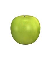 A green apple isolated on white background. Unripe apple fruit isolated on white background. photo