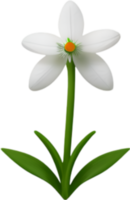 AI generated Flower icon, close-up of a cute colorful flower icon. png