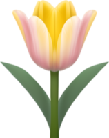 AI generated Flower icon, close-up of a cute colorful flower icon. png