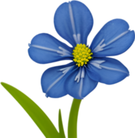 AI generated Flower icon, close-up of a cute colorful flower icon. png