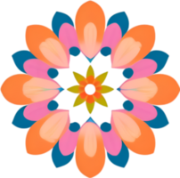 AI generated Flower icon, close-up of a cute colorful flower icon. png