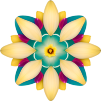 ai gerado flor ícone, fechar-se do uma fofa colorida flor ícone. png