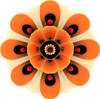 AI generated Flower icon, close-up of a cute colorful flower icon. png