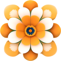 ai généré fleur icône, fermer de une mignonne coloré fleur icône. png