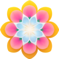 ai generiert Blume Symbol, Nahansicht von ein süß bunt Blume Symbol. png